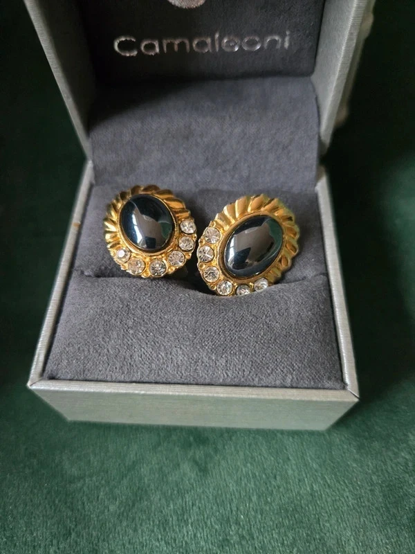 Ohrringe Ohrclips Festlich Weihnachten Kristallsteinchen Elegant Clips - Bild 2 von 4