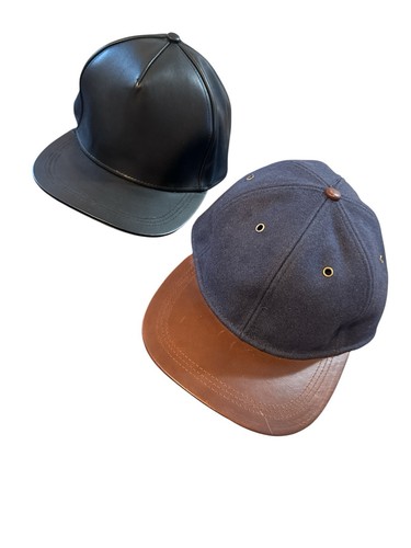 Carte Blanche Leather Strapback Hat Cap X 2