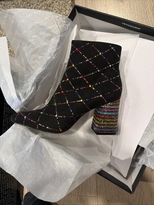 betsey johnson Kassie Rhinestone Booties 6.5