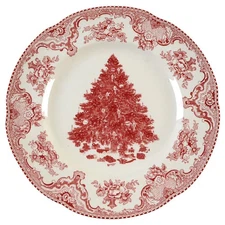 Johnson Brothers Old Britain Castles Pink Christmas  Dinner Plate 5443242