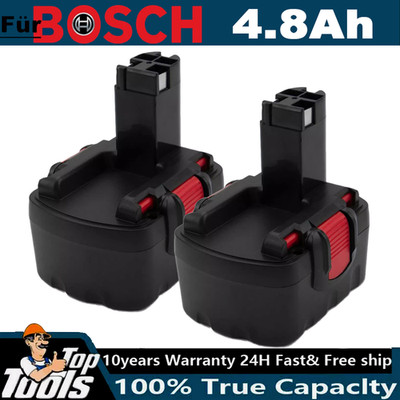 2X Für Bosch Original BAT140 4,8Ah 14,4V Akku BAT038 GSB GSR PSR 14.4 VE2 Ni-Mh 