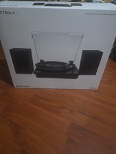 Victrola Montauk Bluetooth Turntable System with Bookshelf Speakers Black