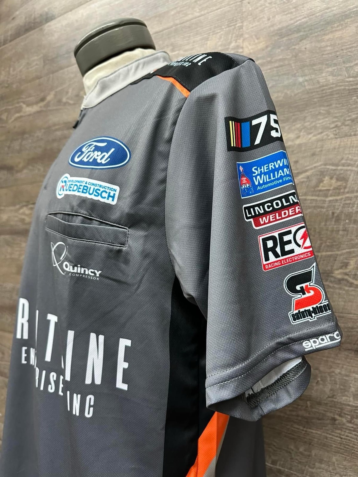 NASCAR #38 Todd Gilliland Team Issued Crew Shirt Prima Fila Taglia XS