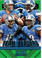 2015 Score #14 Joique Bell / Golden Tate / Matthew Stafford Team Leaders Green