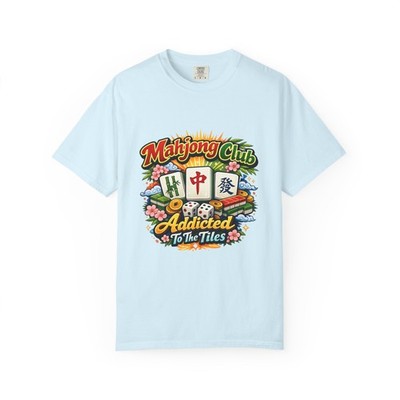 Mahjong Club Addicted to the Tiles T-shirt | Mahjong Graphic Tee