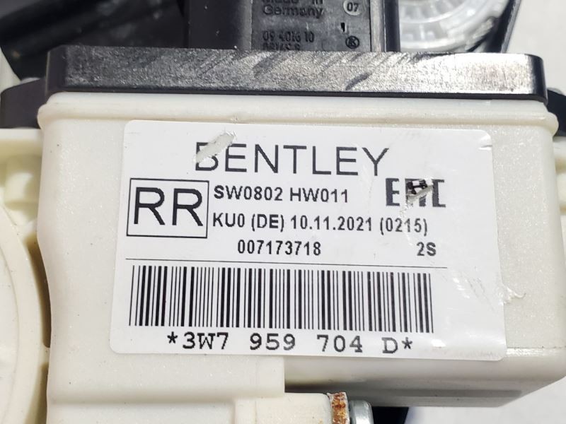 2007 Bentley Continental GT OEM Right Rear Quarter Window Regulator 