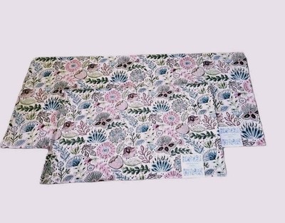 NWT Set Of 2 Floral Larkspur Living Accent Rug Mat 22x50 In. & 20x32 In.