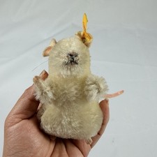 Steiff Mini Mouse Plush Stuffed Animal Yellow Ear Tag Made in Germany