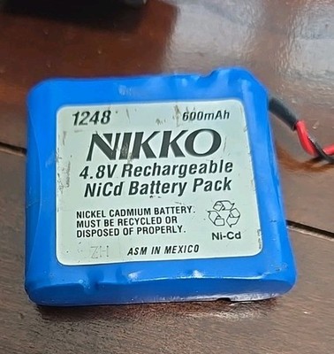Plug in Nikko 4.8V 620mAh NiCd Battery Pack & Model 1247 4 hr