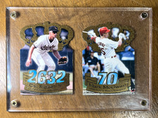 1998 Pacific Cal Ripken Jr & Mark McGwire Card Plaque (2632 Games & 70 HR Duo)