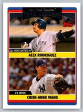 2006 Topps Updates & Highlights #UH307 Yankees Alex Rodriguez Chien-Ming Wang