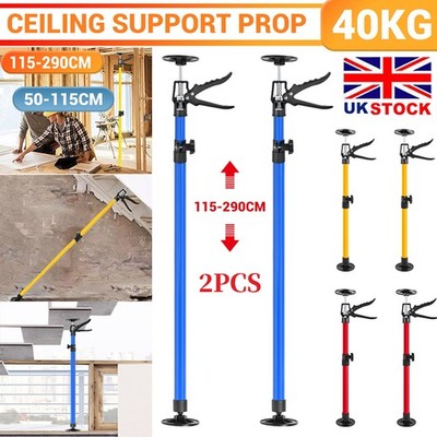 2x Drywall Plasterboard Builder Ceiling Easy Support Props 115-290cm ...