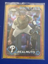 2024 Topps Chrome Logofractor Baseball Gold Parallel #261 J.T. REALMUTO #'d/50