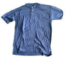 Gildan Ultra Blend Heavyweight Blue Polo Shirt XL Short Sleeve Collared Button