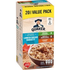Instant Oatmeal 20 Packets - 1.16oz Lower Sugar Variety,Healthy Breakfast Option