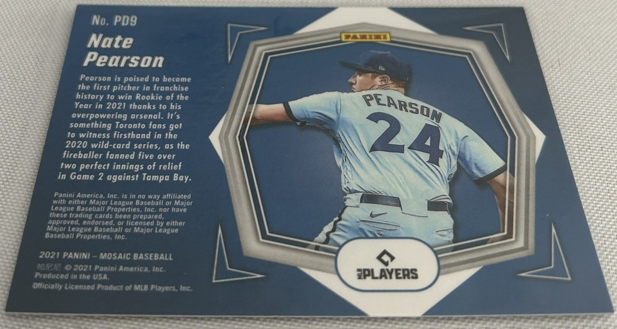 サノイ・ジェイソンページ 2021 Panini Mosaic Baseball Nate Pearson Toronto Blue Jays