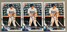 Tyler Frank 3 Lot 2018 Bowman 1st Draft Prospect Baseball MLB #BD-156 Card Rays