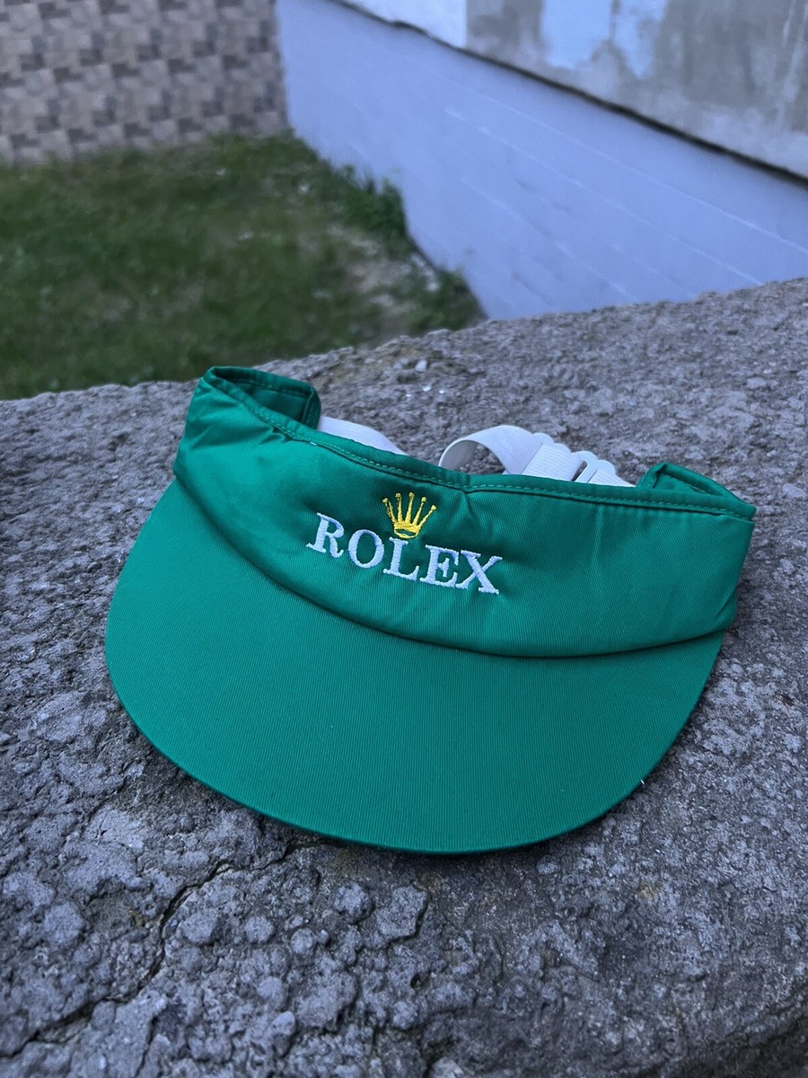 Vintage Rolex Tennis Visor Cap Green Crown RARE Adjustable