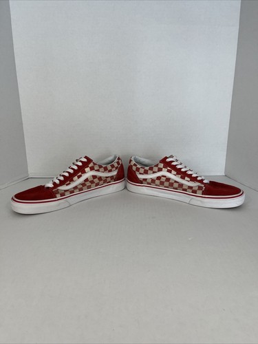 Vans Old Skool Lace Up Checkered Red & White Skateboard Shoes US Men’s Size 11 - Picture 3 of 7