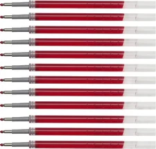 Amazon Basics Refill Ink for Gel Pen, (0.7mm), Bullet Tip, Red Ink, 48 Count