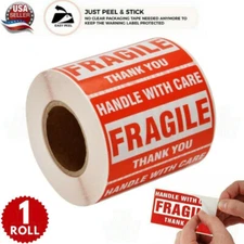 Fragile Stickers 1 Roll 500 2x3 Fragile Label Sticker Handle With Care Mailing