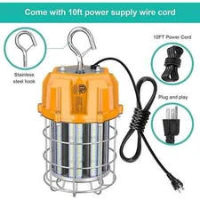 125W LED Work Light 18,125LM 360° Lighting ETL Listed 10' Cable with 120V Plug