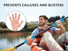 Kayak Paddle No-Slip Grips, Blister Prevention, Padded Blue by Sohinda - New