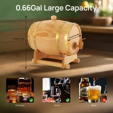 Pine Aging Barrel Wooden Whiskey Barrel Bourbon Wine Barrel Home Brewer