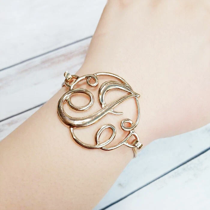 monogram bracelet gold