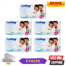 5 X Sannap Loop Maternity Sanitary Napkin with Belt 10s Maternity Pads 230mm