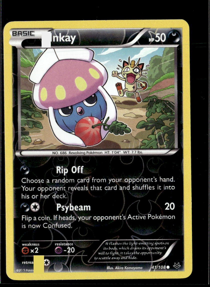 Pokemon Inkay 41/108 Roaring Skies Reverse Holo Common  2 Card Lot
