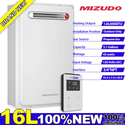 Propane Gas Tankless Water Heater Outdoor  5.1 GPM 120,000 BTU Instant Hot CSA