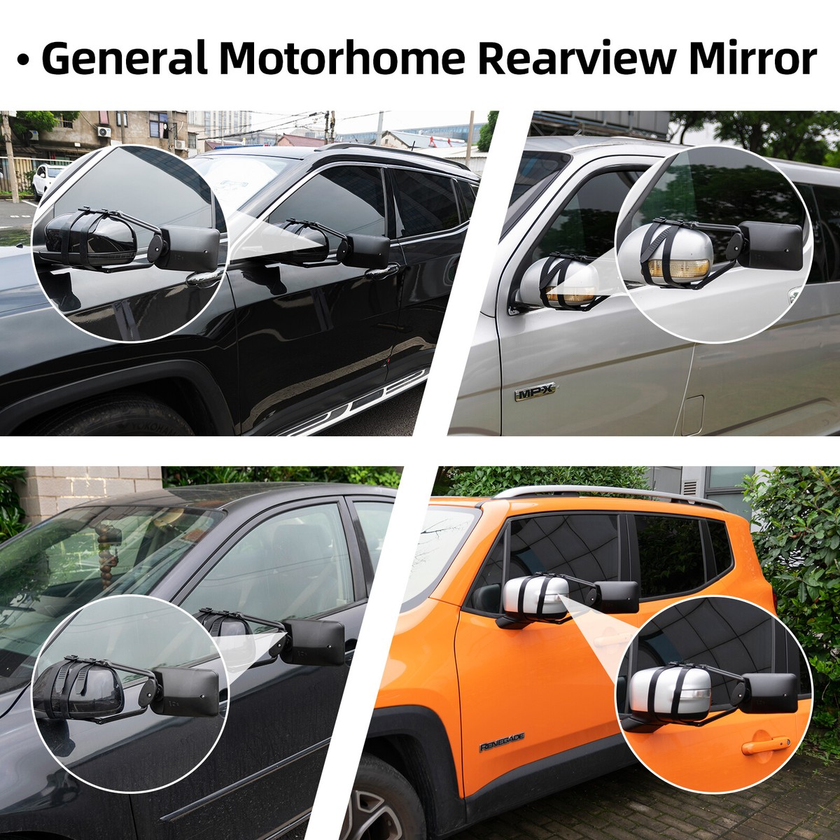 Riloer Car 3D Wide-angle Blind Spot Mirrors, Universal 50mm 360 Degree, Adjustable Car Van Blind