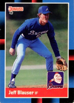 1988 Donruss Baseball Jeffrey Michael Blauser No. 513 Atlanta Braves