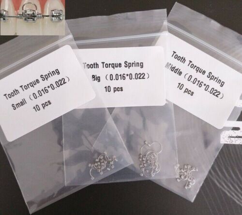 AZDENT Dental Orthodontic Anterior Teeth Torque Springs - Small/Big - 10pcs Pack
