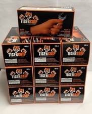 Tiger Grip Orange Nitrile Gloves 10 Boxes / 1000 Pieces Large