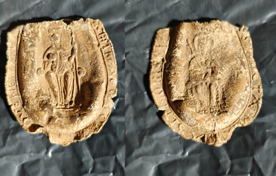 Mittelalterliche Maria Himmelskönigin Boulogne bildhafte Pilger Ampulla UK Entdeckung
