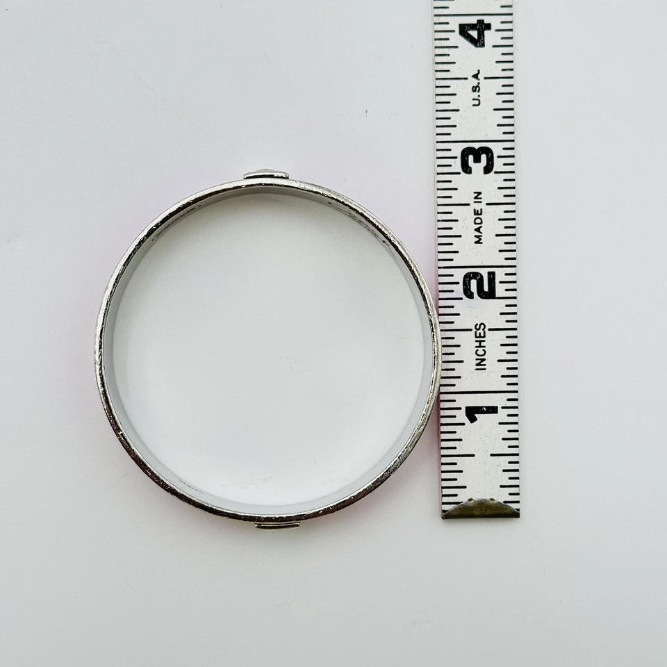 Brazalete Brazalete Coach Vintage Signature C Media Pulgada Rosa Plata Esmalte Foto 2 de 4