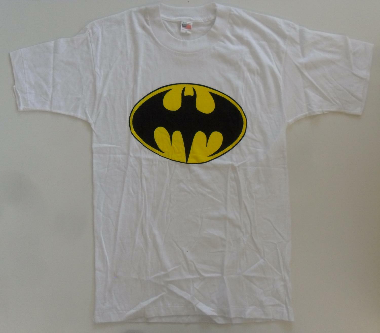 Batman Logo - T-Shirt - Größe M / Weiß