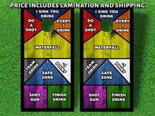 Drinking Game Cornhole Board Skin Wrap Decal SET - Laminated - 3M