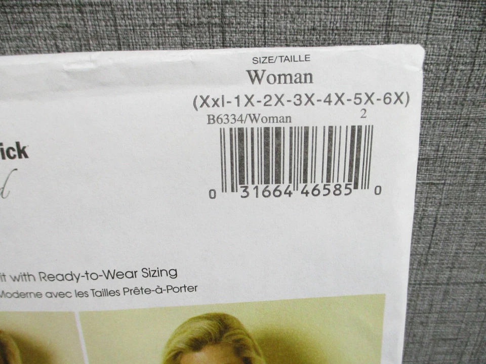 Butterick Sewing Pattern B6334 Sz 1X-6X Connie Crawford Top Tunic Shirt UNCUT - Image 2 of 4