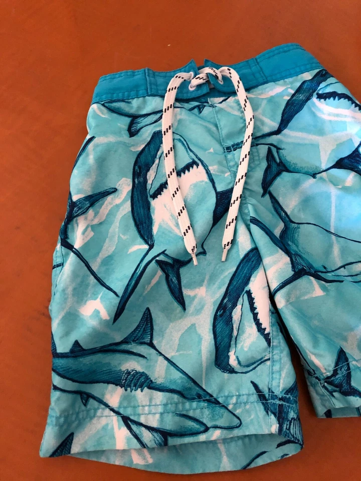 Pantalones Cortos de Natación Tiburón Blanco y Azul Océano Place para Niños Talla 5-6 Foto 3 de 4