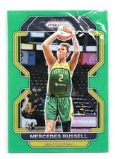 2022 Panini Prizm WNBA #130 Mercedes Russell Green Prizm Seattle Storm