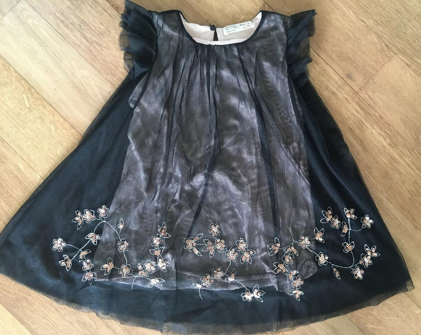 Zara Girls Age 6 Black Lace Dress Used Excellent Condition RRP £39.99