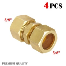 5/8" BRASS COMPRESSION FITTINGS High Quality - 4 PCS