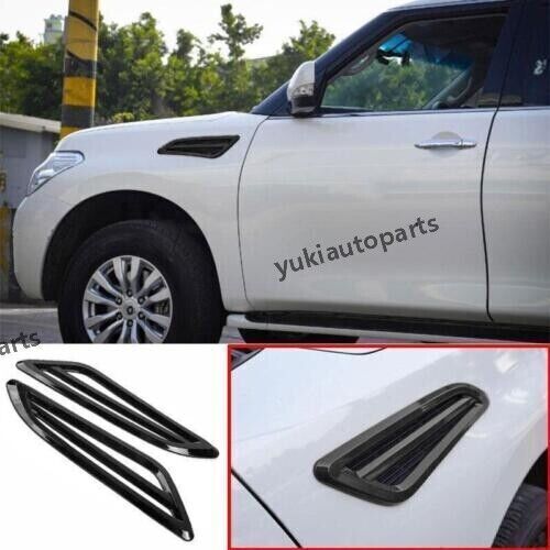 Side Window Deflectors For Nissan Armada 2017-2025 - Smoky Black Rain Guards, No-Drill Install