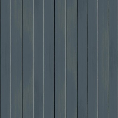 Blaue Paneeltapete Holzbohlenoptik glatte Oberfläche Feature Wand Schlafzimmer