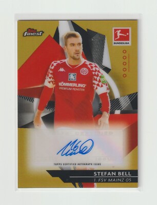2020-21 FINEST BUNDESLIGA AUTO GOLD 08/25 [ STEFAN BELL ] MAINZ