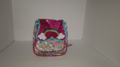 Official Barbie Backpack - Mattel (Pink, glitter, rainbow) (B-C1)