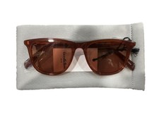 Men's Acetate Square Surf Sunglasses - Goodfellow  Co Orange with storage bag